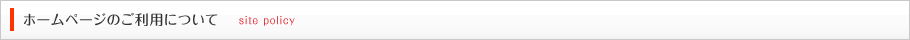 ホームページのご利用について